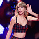 Taylor Swift durante un concierto. AP